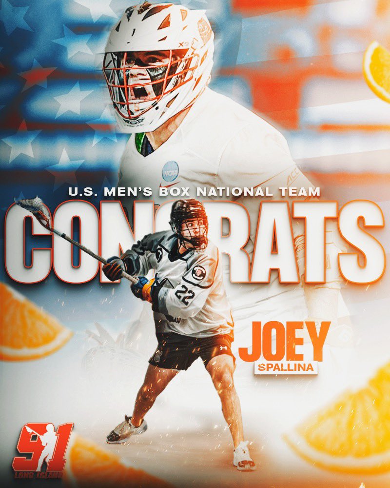 team91lacrosse's tweet photo. Congratulations to ‘16 Mac O’Keefe (Syosset / @PennStateMLAX / @SealsLax / @PLLArchers) and ‘22 Smash Joey Spallina (Mount Sinai / @CuseMLAX) on being named to the @USAMLax Box National Team! https://t.co/UHbYwvvkSz