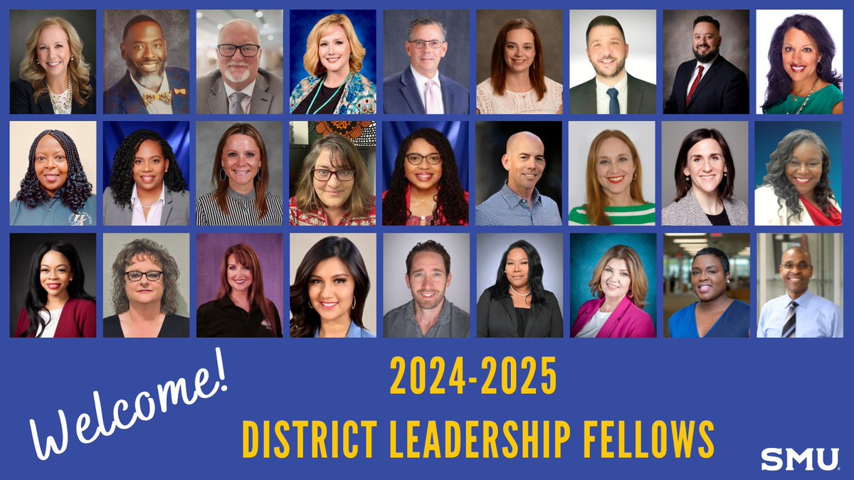 Excited to introduce the 2024-2025 cohort of SMU District Leadership Fellows: blog.smu.edu/leadershipimpa… 

#LeadershipDevelopment #edchat #SchoolLeaders #SuptChat  #WomenInLeadership