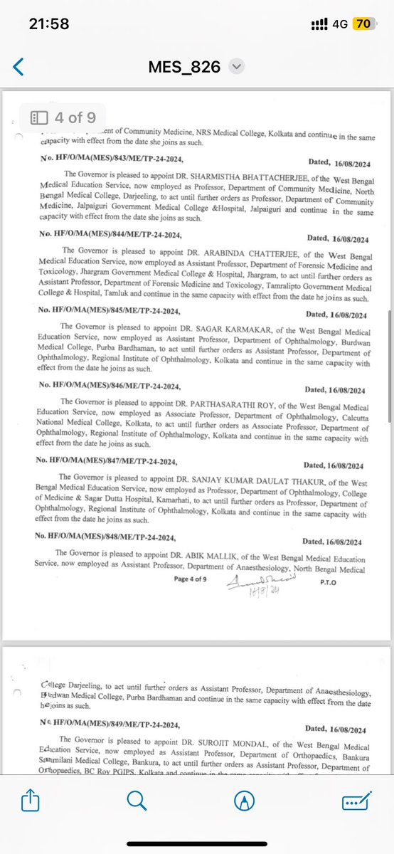 Indian__doctor's tweet photo. We strongly condemns @MamataOfficial @BengalGovernor unjust transfer of faculty members who supported our protest.
These punitive measures will not silence our demands for justice and security.
We stand united &amp; resolute in our fight 
#justiceformoumitadebnath #justice_for_pooja https://t.co/KdztNgzWpJ