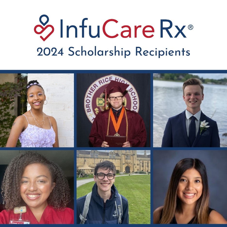 We are thrilled to announce the 2024 InfuCare Rx® Scholarship Program recipients. We proudly congratulate the following students: Hannah Scott, James Mangan, Cooper Castle, Jacy Thomas, Caleb Merson, and Emily Alvarez Huerta! Read more here: infucarerx.com/2024-scholarsh…