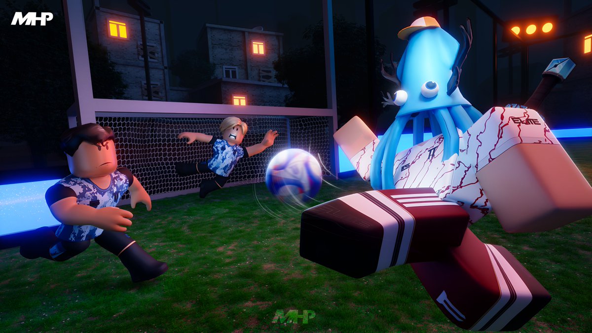 Here's a Soccer thumbnail I made a long time ago for <a href="/demofocusRB/">demofocus</a>'s upcoming Game ❕ ⚽️

First time trying a Soccer Artwork !  💫

#Roblox/#RobloxGFX/#RobloxDev/#RobloxDevs/