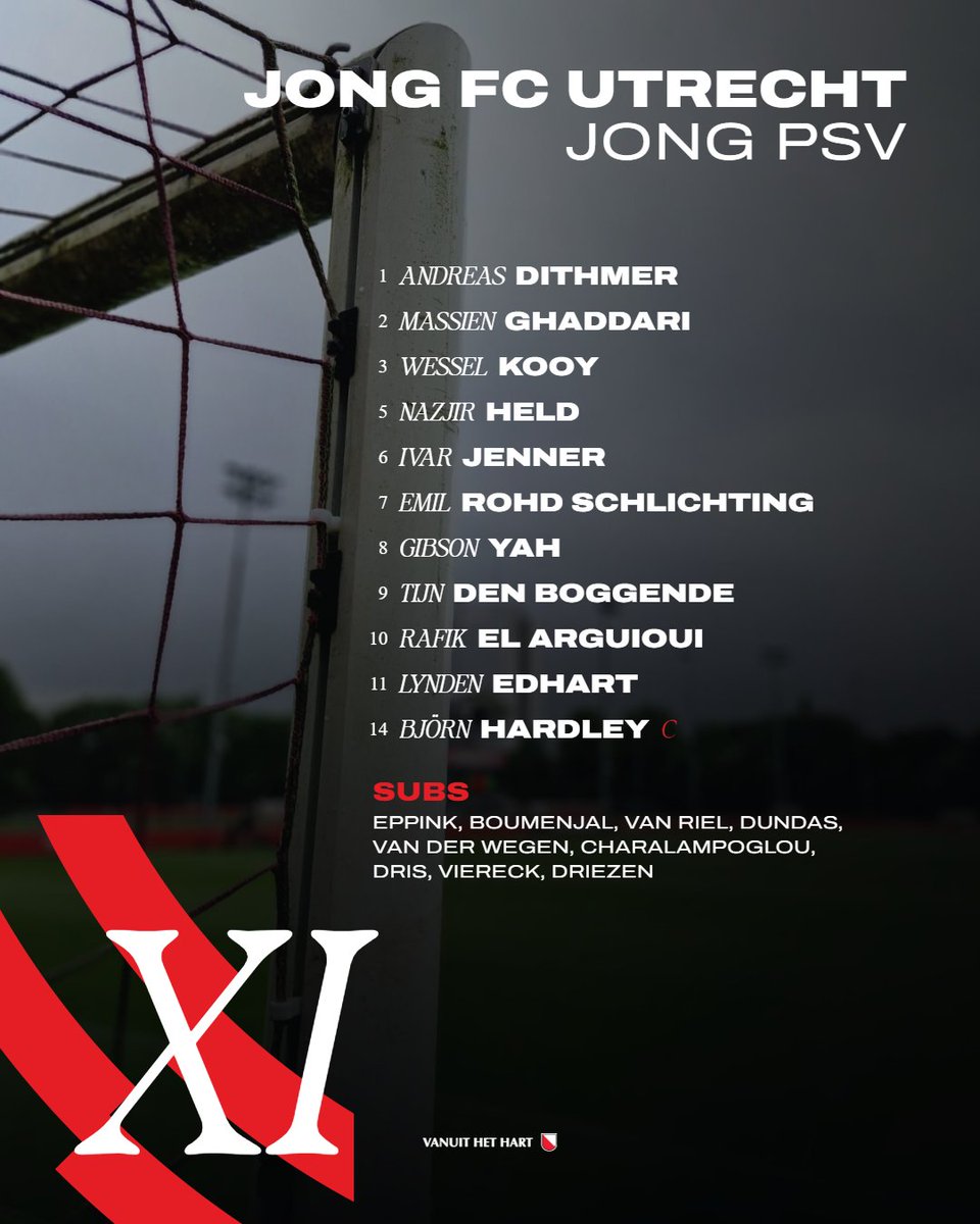 👀 De selectie van 𝗝𝗼𝗻𝗴 𝗙𝗖 𝗨𝘁𝗿𝗲𝗰𝗵𝘁! ❤️🤍

#utrpsv