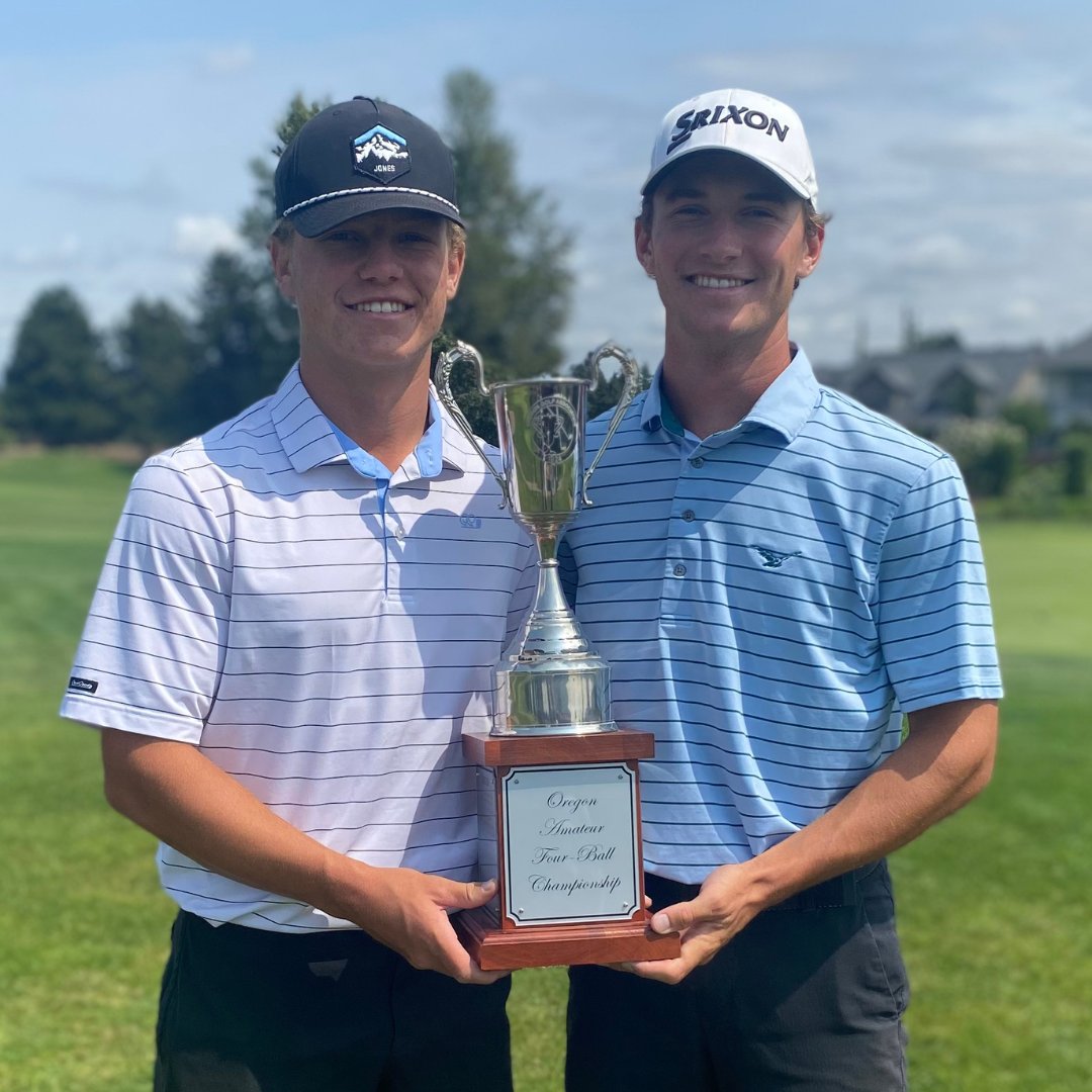 OregonGA's tweet image. The 9th Oregon Four-Ball Champions have been crowned! Cole and Ty Beyer defeated Mason Bonn and Andrew Reinhardt 2&amp;amp;1 to claim the Open Division.

Denny Taylor and Russell Humphrey beat Brooks Newsom and Scott Hval 4&amp;amp;3 to win the Senior division.

Results: hubs.li/Q02Lz_Hc0