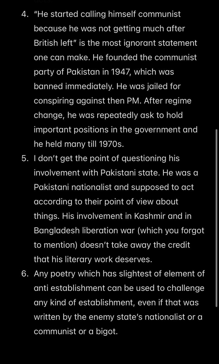 rathi07dr's tweet photo. I am not here to defend communists or Faiz, but your post is filled with so many loose statements that it shouldn’t be taken seriously. Let me point out the flaws and factual errors one by one. https://t.co/FMPiHQlKum