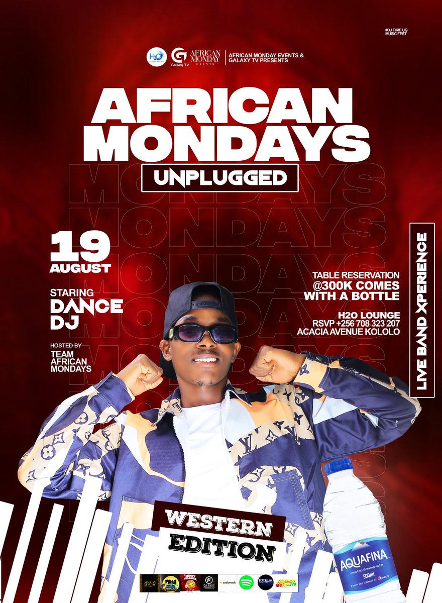 Kampala 🚘🚘🚘
I'm bringing the vibe to your hood 
Turn up <a href="/H2oLounge_/">H2O Lounge Bar and Restaurant</a> this Monday for African Mondays 
#WesternEdition