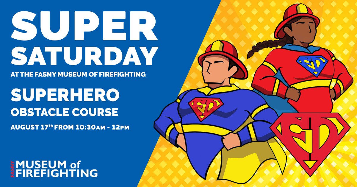 Join us THIS Saturday, August 17, 2024, at 10:30 am for another FREE #SuperSaturday event! 💥

For more information, please visit the event page:
fasnyfiremuseum.com/events/superhe…