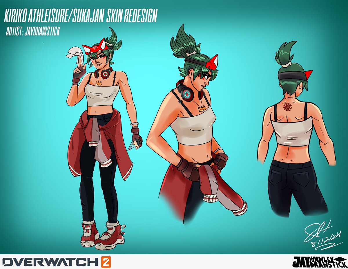 Kiriko Athleisure/Sukajan skin redesign!!! This time with
