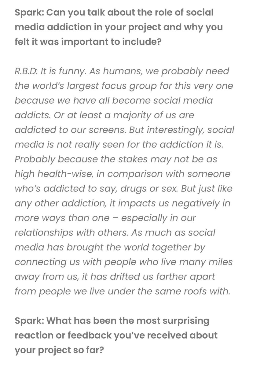 Stop_That_RBD's tweet photo. Spark Magazine interviews R.B.D. on the newly released #AddictsAnonymous joint project with KooKusi on addiction. Click on the link below to follow the conversation!🚨
https://t.co/cOAByBQskf https://t.co/14r7qWbtXI