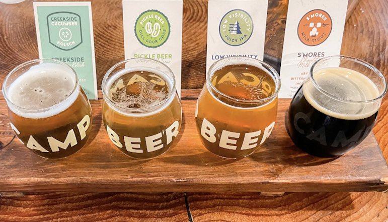 VictoriaBeerBuz's tweet photo. Brewery visit time…to @campbeerco. A stellar beer lineup with excellent food. https://t.co/y3cRd9Hjgv