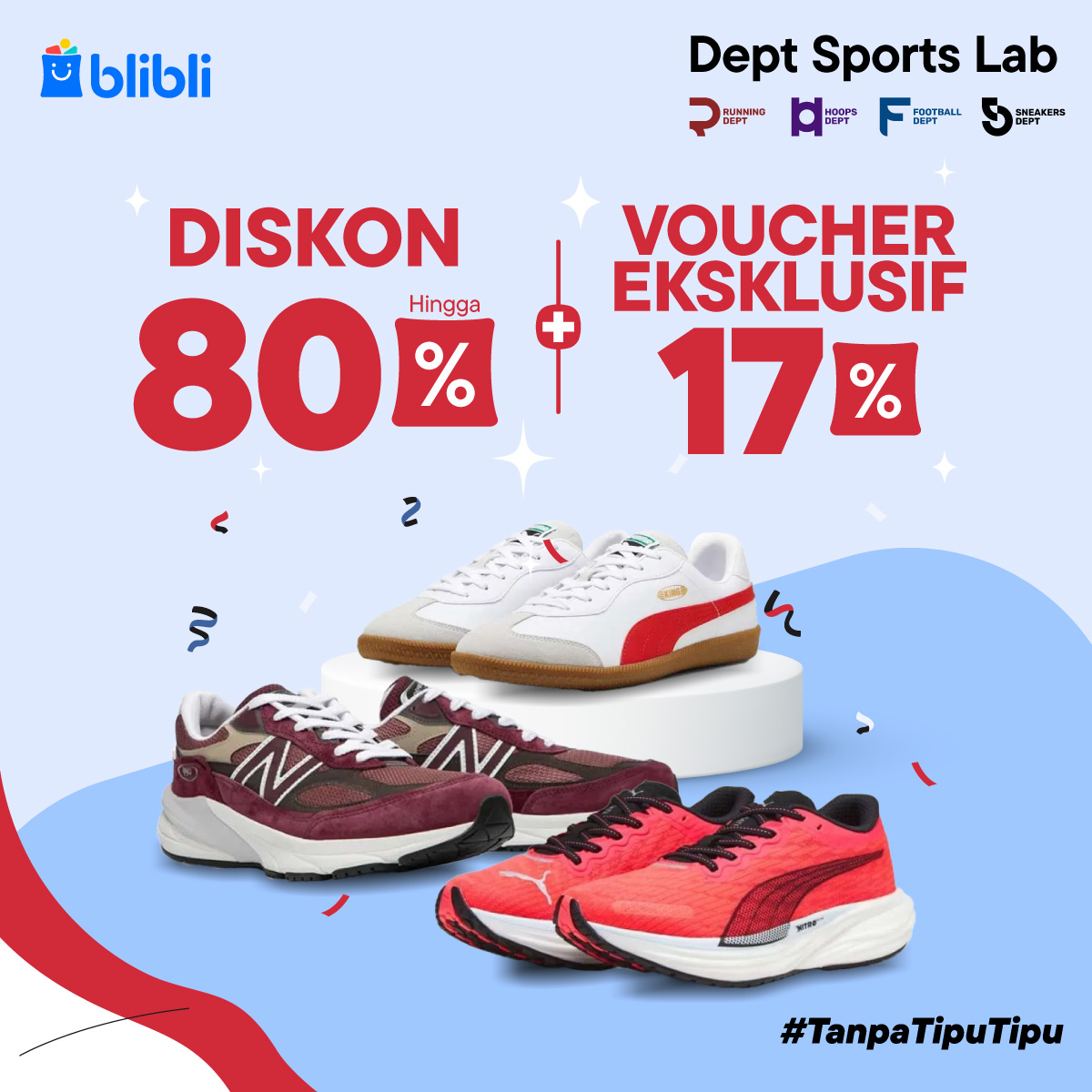 bliblidotcom's tweet photo. Yang cari sneakers, sepatu lari, basket sampe bola, ada buat kamu!

Diskon sampe 80%, serbuuu!
https://t.co/nWhZKPbSXE #BlibliSPO https://t.co/YWlDmFzrFI