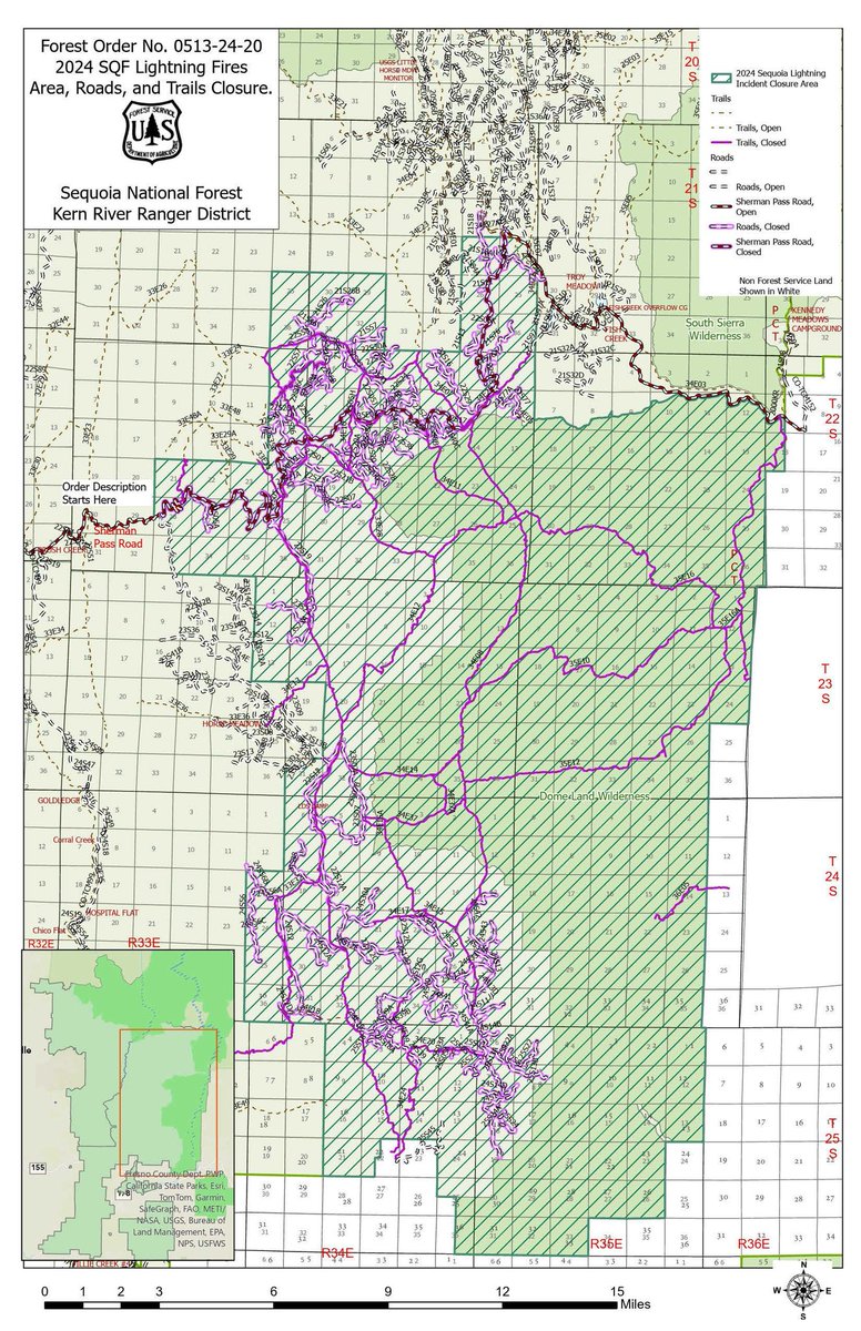 sequoiaforest's tweet photo. Sections of the Sherman Pass Rd (22S05) have opened, but it is not fully passable. West side M99 to Sherman Pass (22S05) to Cherry Hill Rd (22S12) has opened to Horse Meadow campground. Big Meadow and beyond is closed. The Sherman Pass Rd continuing East is closed. https://t.co/ZvUqOAMwD6