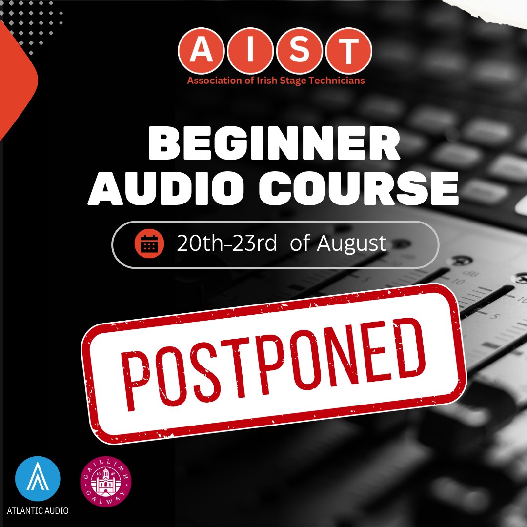 Unfortunately our beginner Audio course has been postponed due to circumstances outside of our control. We apologise for the inconvenience and will be in touch with anyone who has already registered.