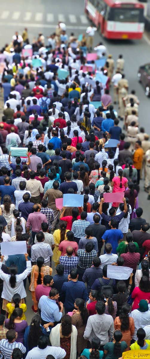 nims_rda's tweet photo. The NIMS' Resident Doctors Association protesting for #justiceformoumitadebnath  
We stand with #RGKAR https://t.co/Wv1joTA1aP