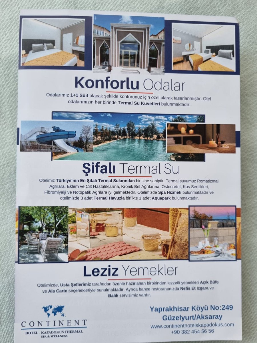 SENDİKAMIZ İLE CONTINENT HOTEL KAPADOKUS TERMAL ARASINDA ÜYELERİMİZE ÖZEL İNDİRİM ANLAŞMASI

Yapılan indirim sözleşmesi gereğince Continent Hotel Kapadokus Termal’de üyelerimize özel 2024 yılına özel konaklama paketi sunmaktadır. 

Tüm üyelerimize hayırlı olmasını temenni ederiz.