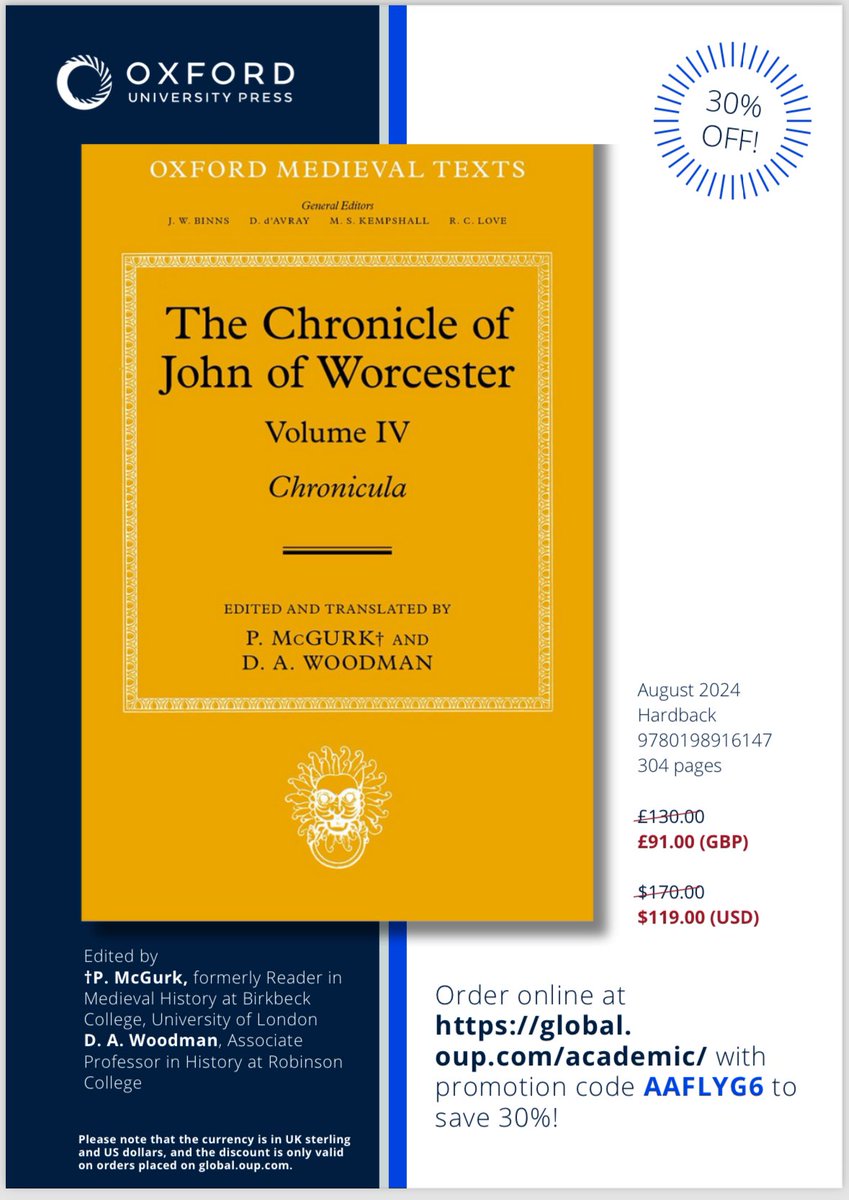 Thrilled that John of Worcester’s Chronicula is now available with <a href="/OUPAcademic/">Oxford Academic</a> and very grateful to <a href="/TCDResearchColl/">TCD Research Collections</a> for all of their help over the years