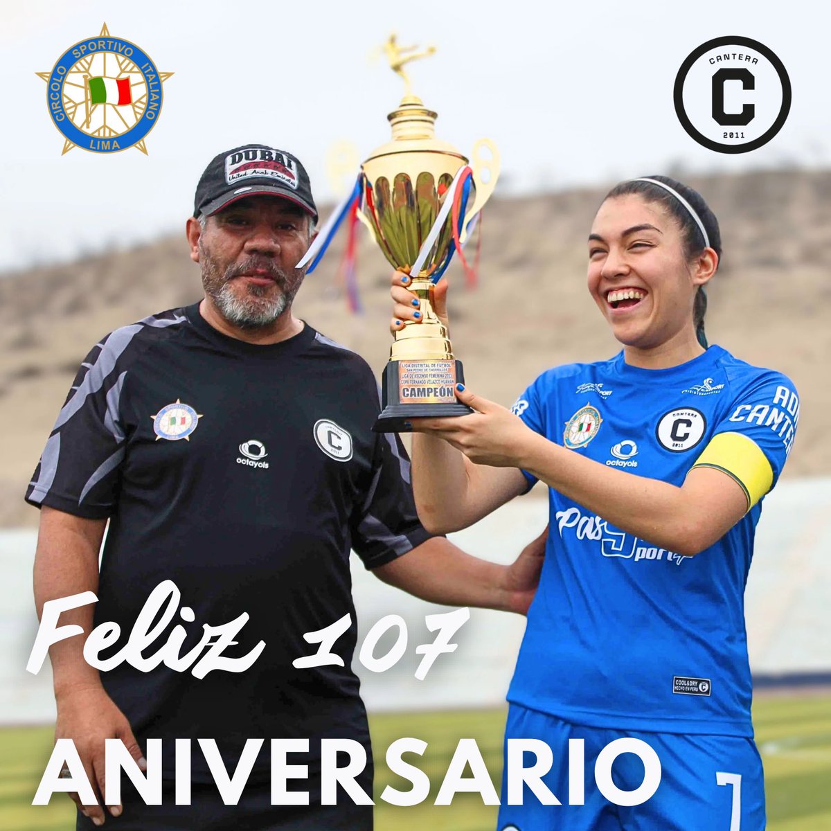 clublacantera's tweet image. 𝗙𝗘𝗟𝗜𝗭 𝟭𝟬𝟳 𝗔𝗡𝗜𝗩𝗘𝗥𝗦𝗔𝗥𝗜𝗢 👏🏻

Saludamos a nuestro socio deportivo @CircoloPe por su 107 Aniversario.

Deseándoles que vengan muchos años más de satisfacciones, logros deportivos y tradición 🇮🇹

¡𝙁𝙚𝙡𝙞𝙘𝙞𝙙𝙖𝙙𝙚𝙨 𝘾𝙞𝙧𝙘𝙤𝙡𝙚𝙣𝙨𝙚𝙨! 🔵⚪️

#FutbolFemenino