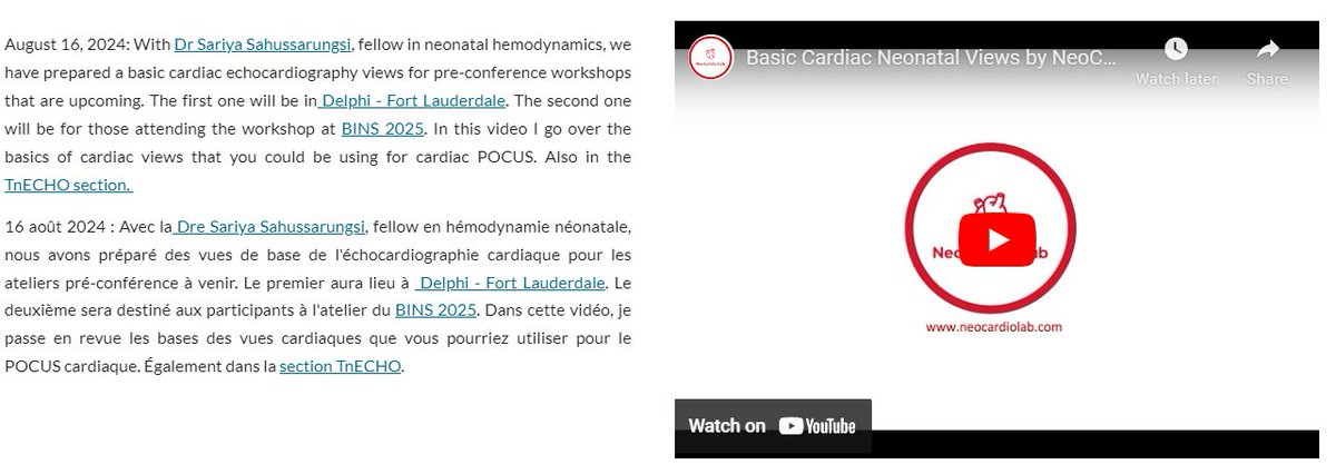 New video prepared for the basic cardiac views. I have prepared this talk for pre-conference workshops on cardiac POCUS that are upcoming to prepare participants with material pre-workshop. You can see now either TnECHO section or: neocardiolab.com/news-nouvelles