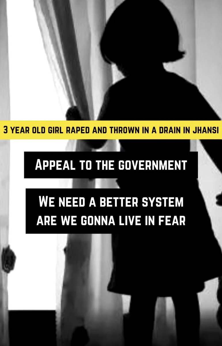 #बेटी बचाओ पर किस किस से
झांसी में 3 साल की बच्ची के साथ दुष्कर्म समाज और सरकार पर धिक्कार है। बेटी बचाओ की बात तब तक अधूरी है जब तक समाज की कुरीतियों पर ठोस कदम नहीं उठाए जाते।
<a href="/myogiadityanath/">Yogi Adityanath</a> <a href="/yadavakhilesh/">Akhilesh Yadav</a> <a href="/RahulGandhi/">Rahul Gandhi</a> <a href="/PMOIndia/">PMO India</a> <a href="/rashtrapatibhvn/">President of India</a> <a href="/timesofindia/">The Times Of India</a> <a href="/AnuraagJhansi/">Anurag Sharma M.P.</a>