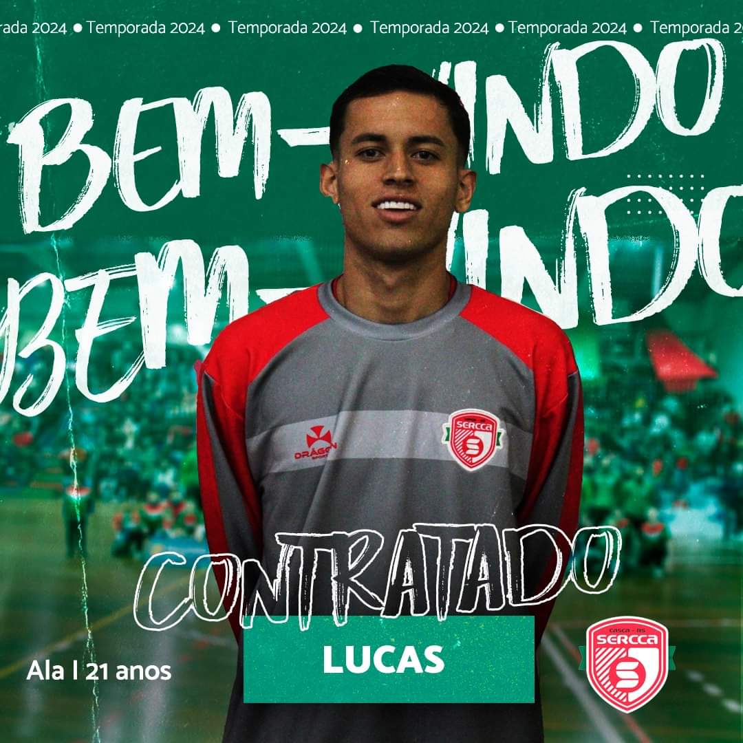 serccacasca's tweet photo. Anunciamos hoje dois atletas para a sequência da nossa temporada. O primeiro é o ala de 21 anos Lucas Ferreira de Melo que estava atuando no Brasília Futsal.

O segundo nome é Filipe do Nascimento Nunes da Silva "Filipinho", fixo/ala de 21 anos, também vindo do Brasília Futsal. https://t.co/ShtI2Lcacl