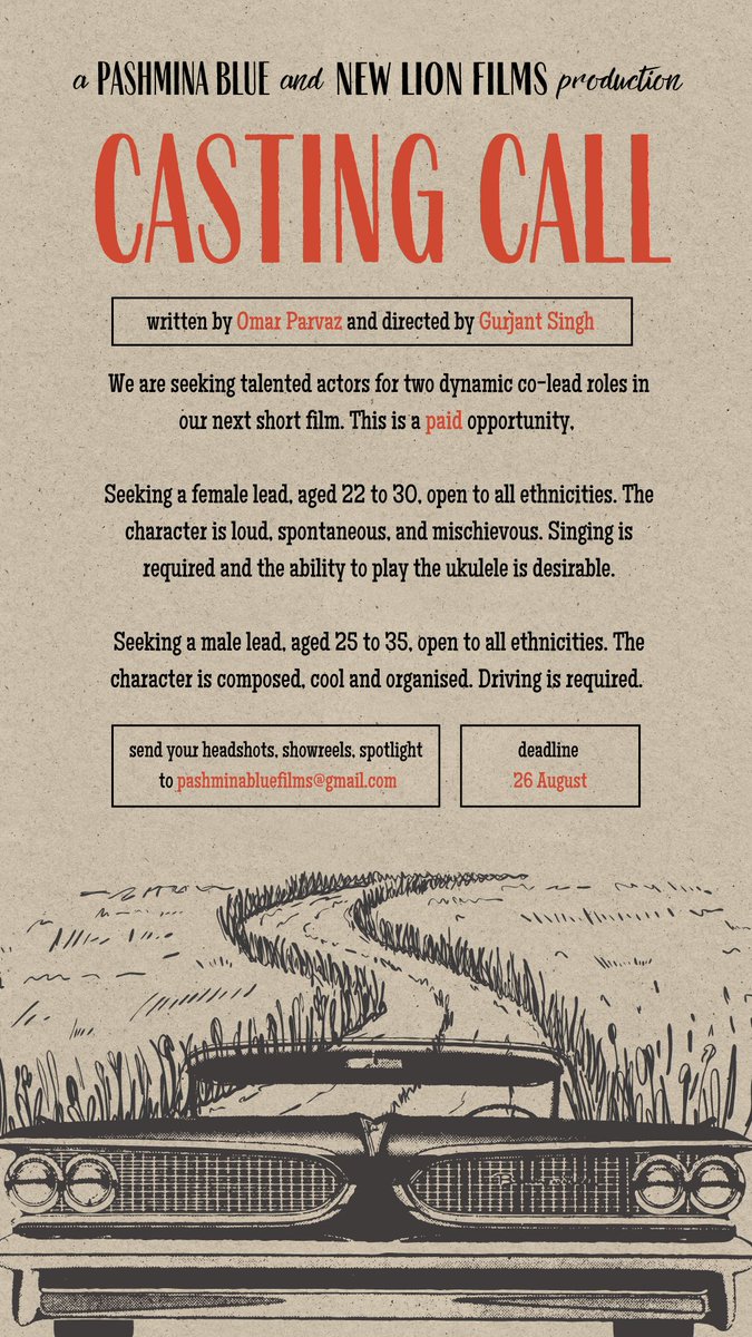 Actors! We’re casting for our next short film😁