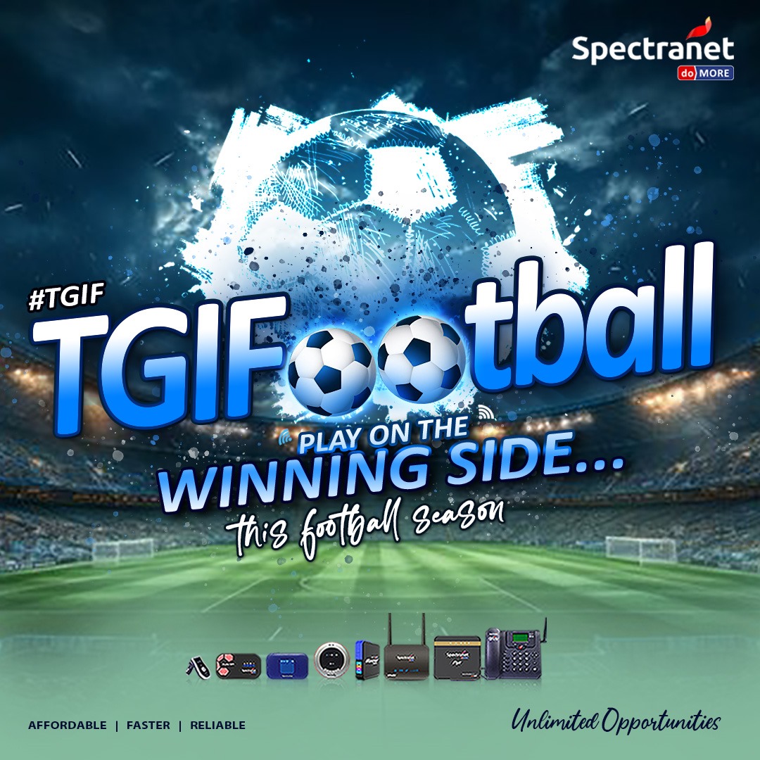 Spectranet_NG's tweet photo. The Football Season kicks off this weekend!
What a perfect way to unwind after a long week.
Make sure your data is topped up, so you don't miss any of the action.
Watch and Enjoy with Friends and Families.
#Laliga #RenewNow #DoubleYourData #TGIF #Football #PremierLeague2024 https://t.co/sL4QUpG9aC