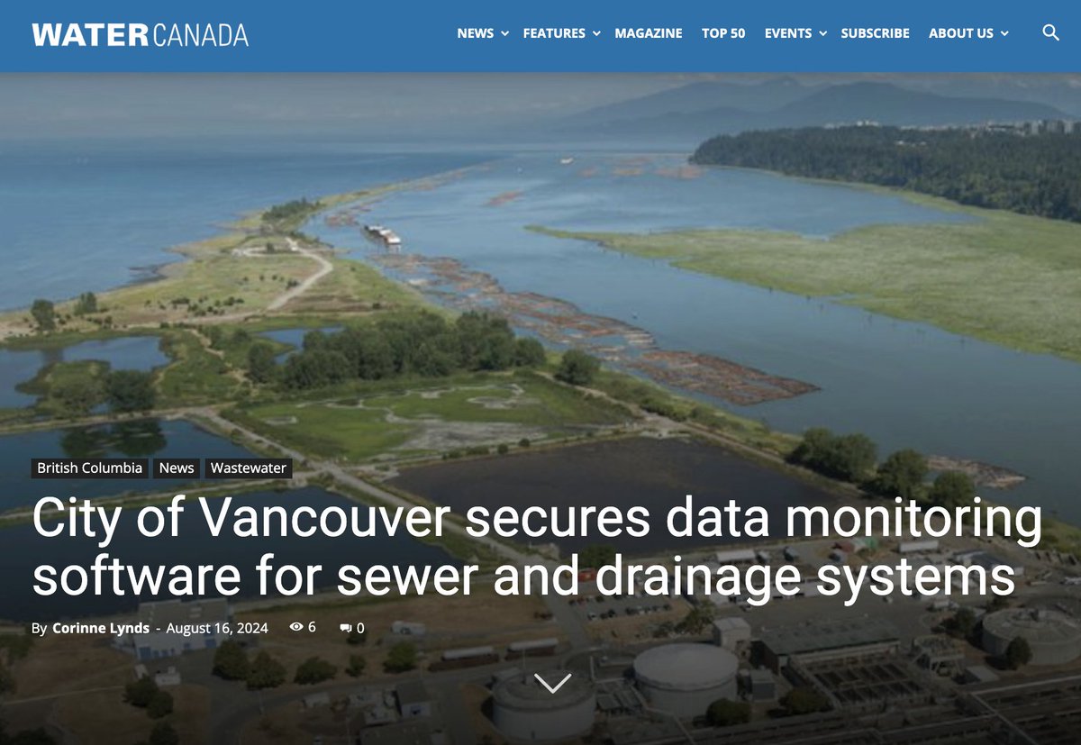 infinitiiai's tweet image. Water Canada Magazine @CanadianWater
reports on @infinitiiai's #flowworks #software sale to the @CityofVancouver's Integrated Sewer and Drainage Planning branch. 

$IAI.cn $CDTAF $7C5 watercanada.net/city-of-vancou…

#ML #AI #infrastructure #wastewater #CSO #IandI #FlowMonitoring
