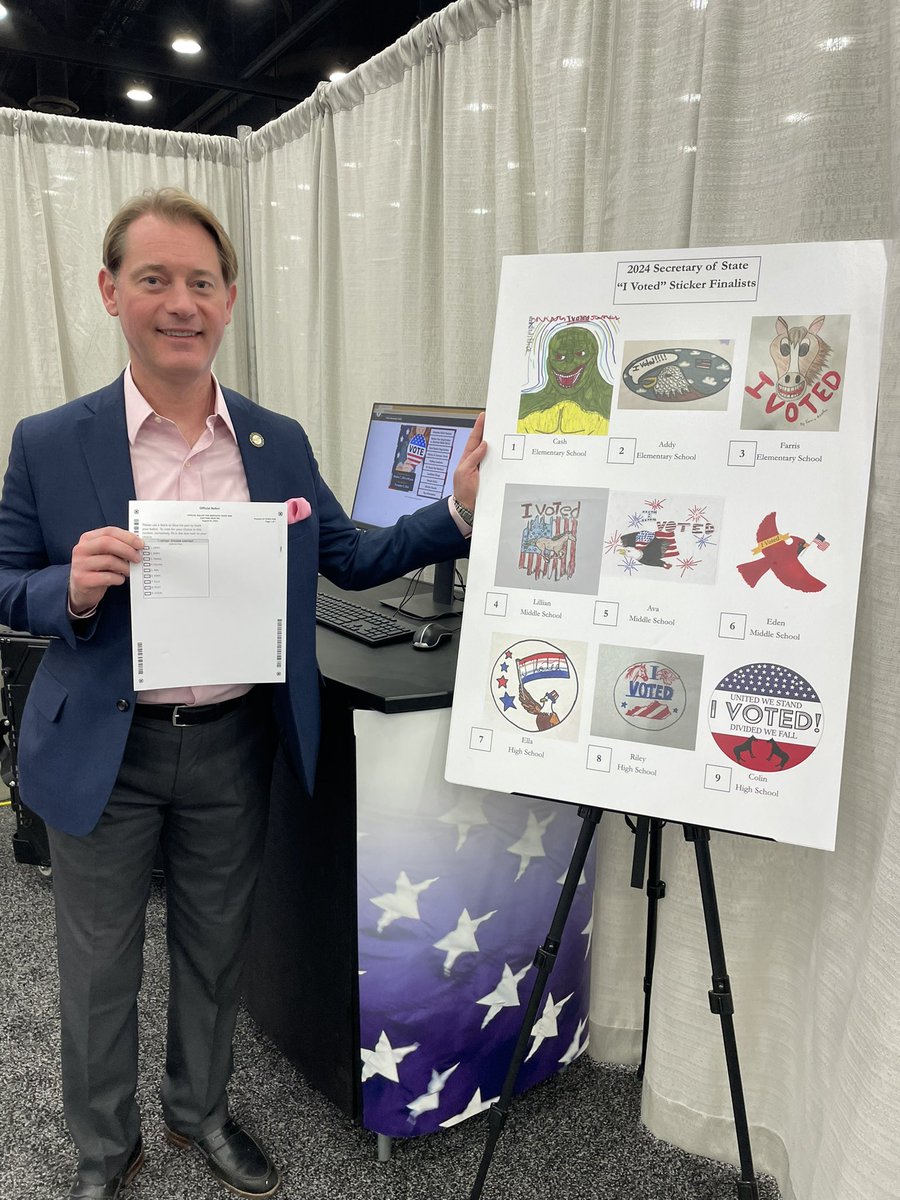 KYSecState's tweet photo. I’m using my emergency powers to suspend the voting age requirement for this election - kids can vote! Polls are open at our State Fair booth. https://t.co/dOs85mOai8