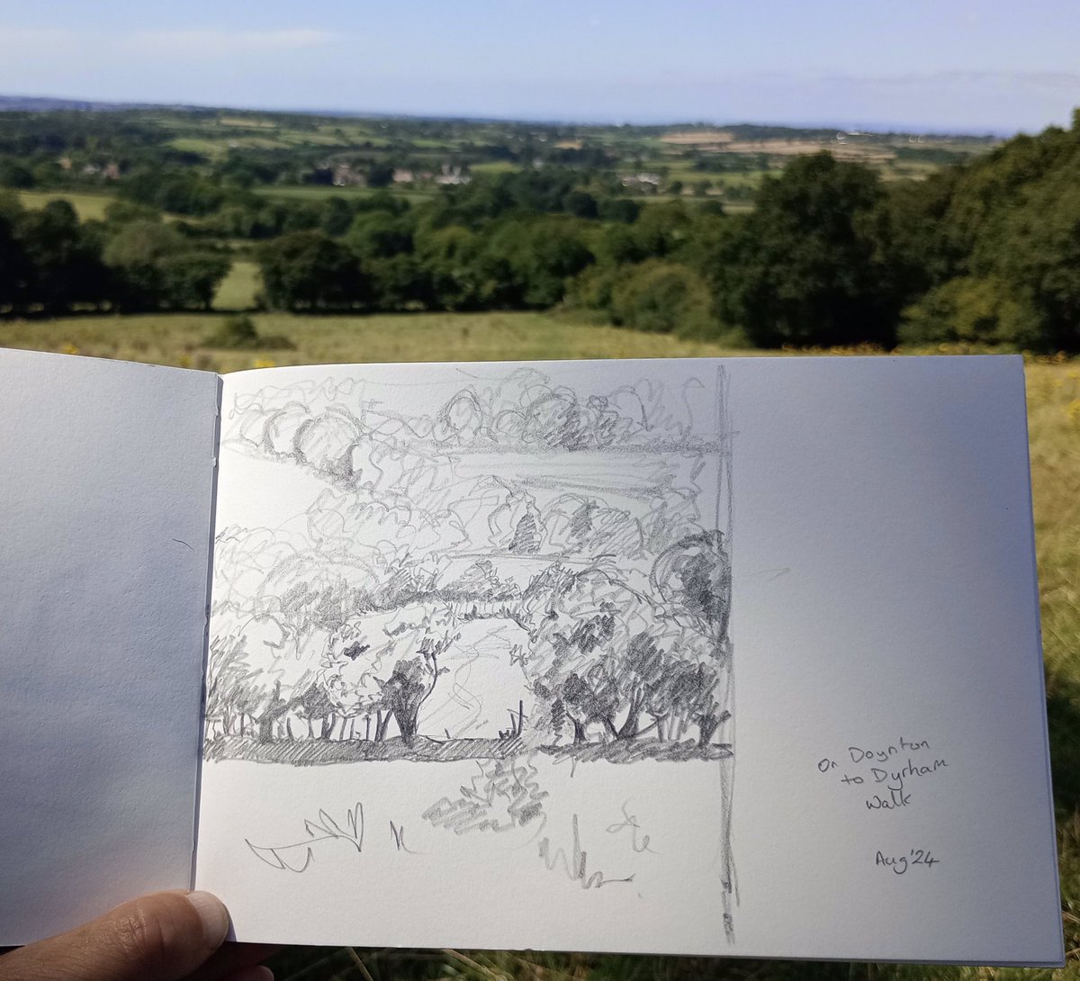 #drawingaugust today #dyrham #Doynton walk.