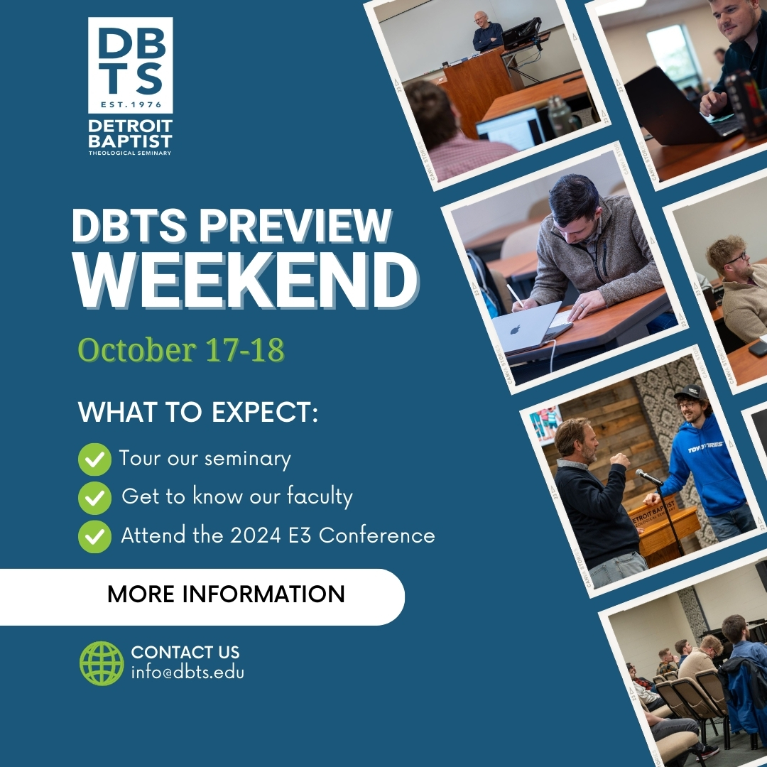 DBTSeminary's tweet photo. We’re excited to offer a Preview Weekend exclusively for prospective seminary students. If you’re considering seminary, we invite you to join us for this free event! https://t.co/rJQJ6fEysT