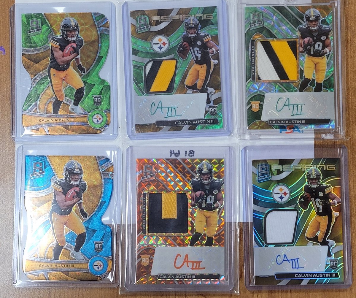 SlobbyH's tweet image. Calvin Austin III RC Spectra lot! Looking for $125 OBO shipped BMWT!

RTs appreciated! @ILOVECOLLECTIN1 @CardboardEchoes @sports_sell @HobbyRetweet_