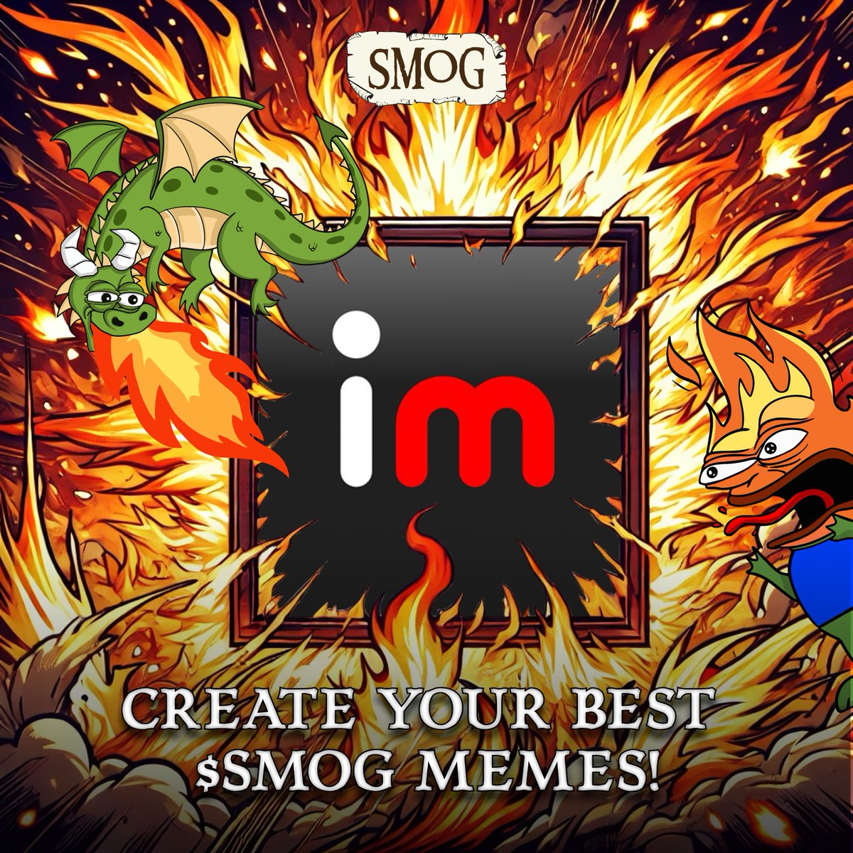 #Dragons, now's the time! 🐉🔥

$SMOG has got its own meme page on <a href="/imgflip/">imgflip</a>! 💥

Create your best $SMOG memes and share them with us! 🎨

imgflip.com/meme/509563386…