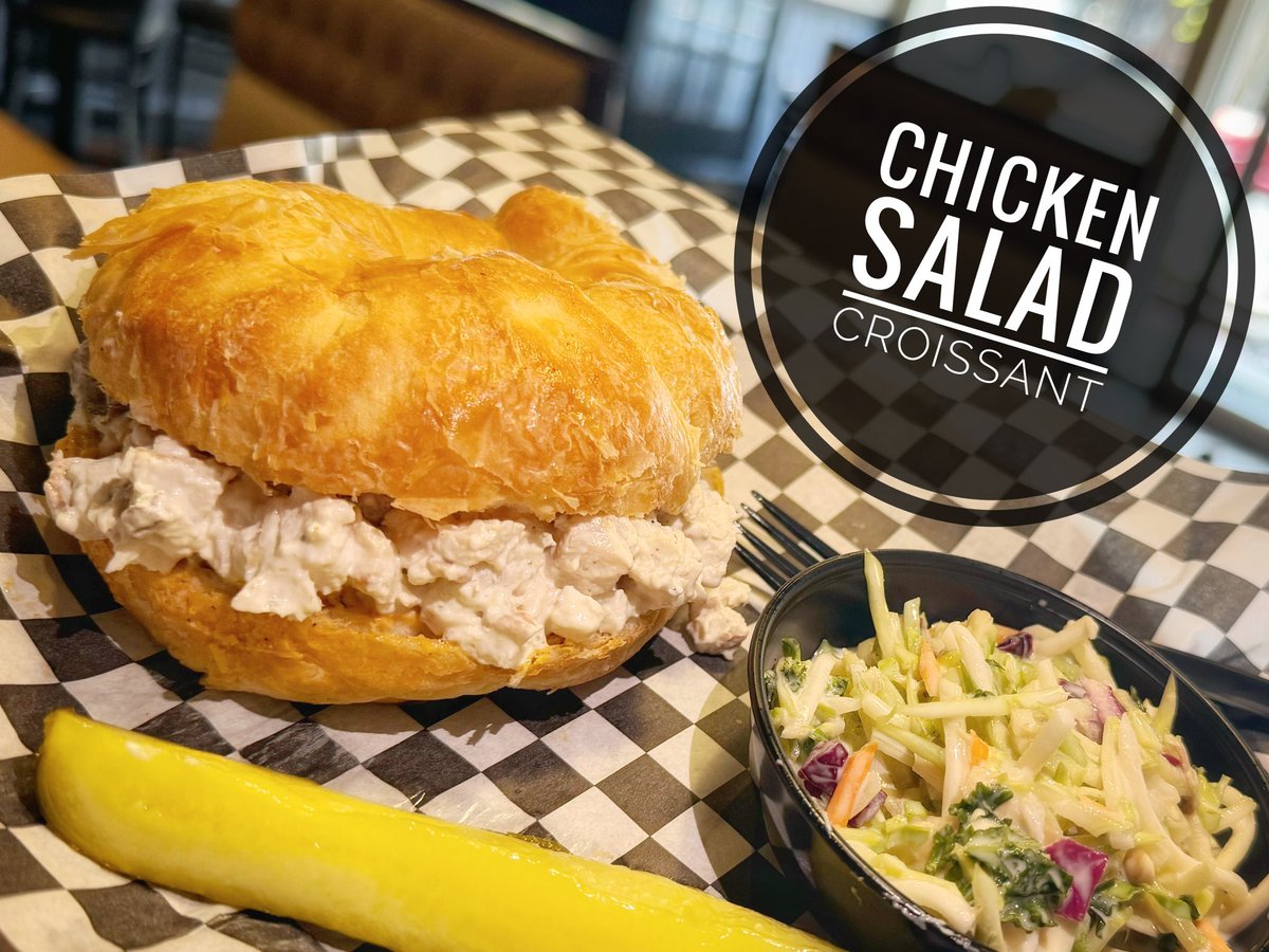 urtopz's tweet photo. TOPZ Chicken Salad is now available on a savory butter croissant! Served for a limited time with a side of our TOPZ coleslaw. See you on Main or at your place! https://t.co/P96lslna14 @mainstmcminn https://t.co/rclzXkaTpR