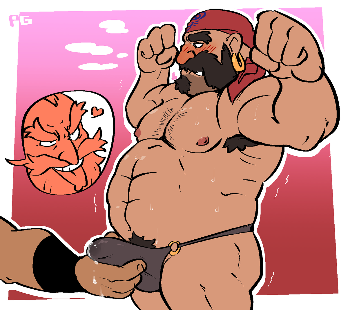 IvanBorukl's tweet photo. [ 🎨 : PeskyGoober]

Modi's sure ready to flex for Ivaldi ! But even when he thinks he's prepared for it... The wild Tornado's got some tricks to surprise even our Iron Ox.

Sized and tamed, like a Bull.

Now, who's going to flex ? Those muscles... or "that" throbbing muscle ? 😳 https://t.co/ad4IzXBJjN
