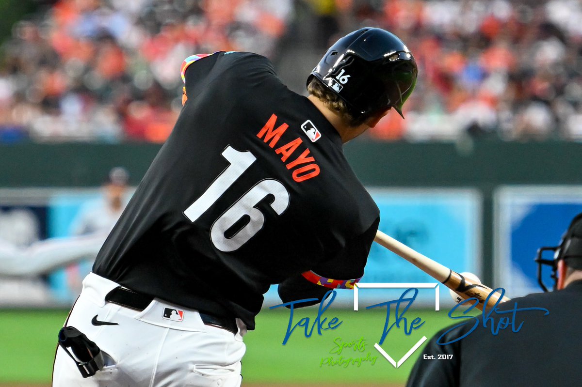 TakeShotSports's tweet photo. Orioles vs Nats 8-14-24. Coby Mayo’s OPACY Debut and he got his 1st MLB hit! Game shot from stands through the netting. © Take The Shot Sports Photography, MLB.  #taketheshotsports #orioles #opacy #MLB #baseball #mayo #firsthit #cobymayo https://t.co/5R0OIis1J2