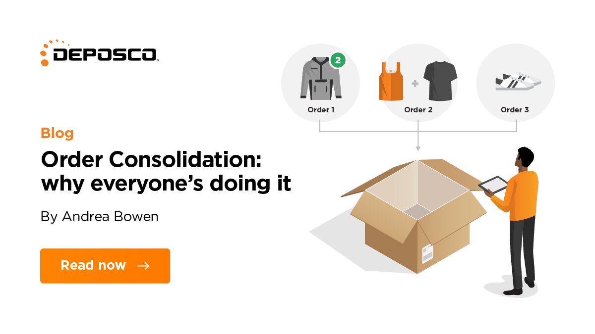 Deposco's tweet photo. Order Consolidation, everyone's doing it! Why & how: https://t.co/RDkYTj0512 #Consolidatedshipping #shippingcosts #chargebacks #orderaccuracy #laborproblems #CX #customerloyalty #retail #ecommerce #3rdpartywarehouse #logistics https://t.co/ZdG1uCWH8C