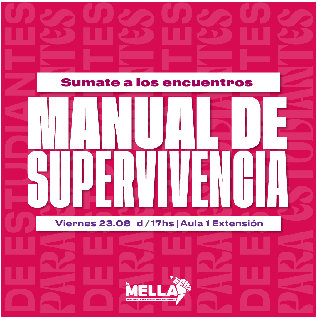 Ingresantes‼️ (y quien quiera)

Lxs invitamos nuestra charla "Manual de Supervivencia"

Vamos a hablar de:
✅️ Estructurar la carrera
✅️ CPO
✅️ Romper correlatividades
✅️ Régimen de promoción 
✅️ Trámites
✅️ Plan de estudios

Vení y traé todas tus dudas❤️
#DerechoUBA