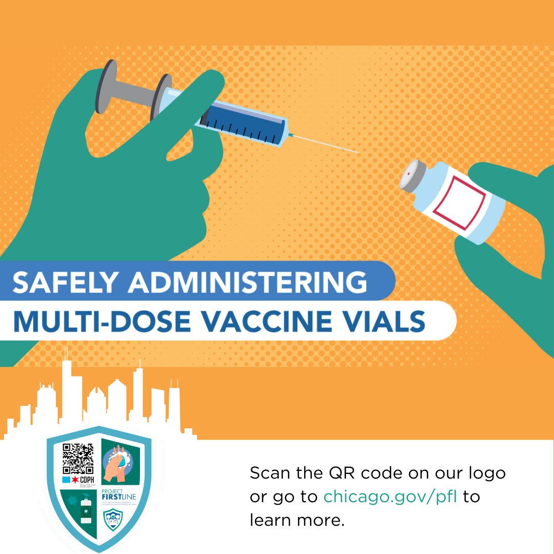 ChiPublicHealth's tweet image. Immunization safety is important all year round. During National Immunization Awareness Month, PFL specifically highlights some of PFLs resources, specifically the multi-dose vials training and one-pager Click here chicago.gov/pfl 
#PFL #CDC #CDPH #Vaccines #NIAM