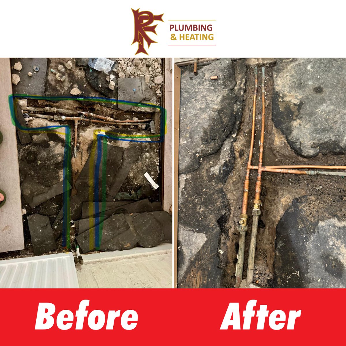 RFPlumbing902's tweet image. Central heating pipe work has been leaking.
Restore with new pipe work and unwanted joints
More Info Visit site : rfplumbingandheating.uk
#Radiatorinstallation #Radiatorfitting #Radiatorreplacement #Radiatorupgrade #Heatingsysteminstallation #Plumbingservices  #HVACinstallation