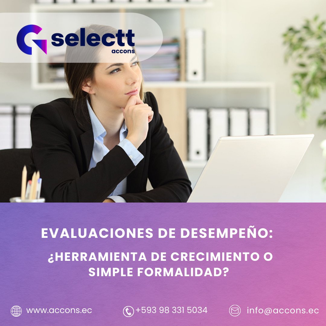 infoACCONS's tweet image. Las evaluaciones de desempeño son herramientas poderosas para el desarrollo de tus empleados, ayudándolos a mejorar y alcanzar sus metas.
En #Selectt hacemos que cada evaluación de desempeño sea una verdadera oportunidad de crecimiento. 
#evaluacióndedesempeño #cuenca #Ecuador