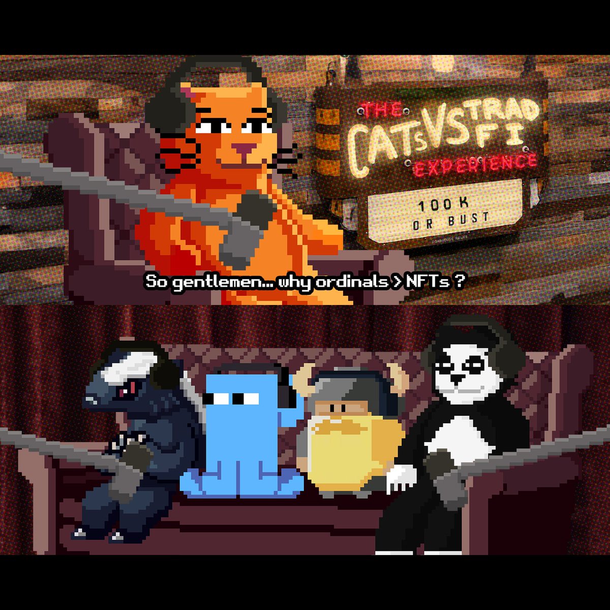 C.A.T. (Cats Against TradFi) (@catsvstradfi) on Twitter photo Tune in to the 5th episode of The <a href="/catsvstradfi/">C.A.T. (Cats Against TradFi)</a> Experience, where we'll dive into why Ordinals outshine NFTs, featuring insights from our special guests:
<a href="/Ailu2100/">AILU</a> <a href="/HoneyBadgersBtc/">🦡Honey Badgers🦡</a> <a href="/OctoGlyphs/">OctoGlyphs</a> <a href="/Tiny__Vikings/">Tiny Vikings</a>
Aug 17 - 2PM EST 🎙️ Tune in to the 5th episode of The <a href="/catsvstradfi/">C.A.T. (Cats Against TradFi)</a> Experience, where we'll dive into why Ordinals outshine NFTs, featuring insights from our special guests:
<a href="/Ailu2100/">AILU</a> <a href="/HoneyBadgersBtc/">🦡Honey Badgers🦡</a> <a href="/OctoGlyphs/">OctoGlyphs</a> <a href="/Tiny__Vikings/">Tiny Vikings</a>
Aug 17 - 2PM EST 🎙️