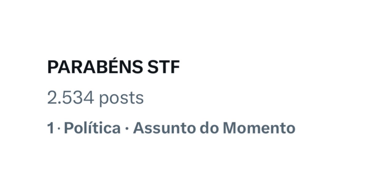 lazarorosa25's tweet image. Rapaz, primeiro lugar nos assuntos mais comentados. O Arthur Lira vai surtar se vocês continuarem comentando “𝐏𝐀𝐑𝐀𝐁𝐄́𝐍𝐒 𝐒𝐓𝐅”.