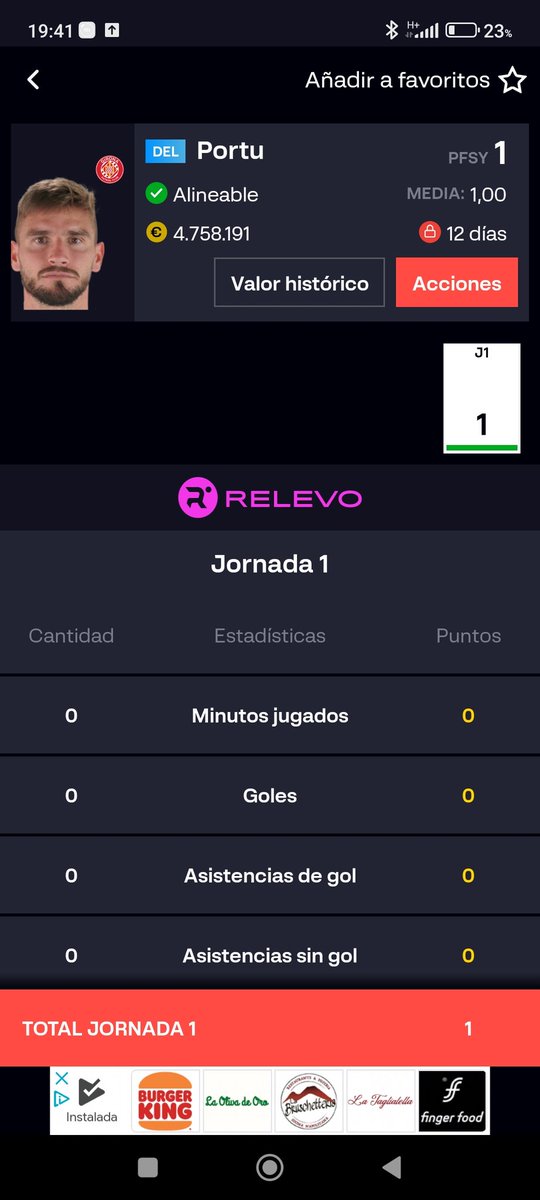 vise_arcadia's tweet photo. @LaLigaFantasy por qué los jugadores del Girona no se les ha puntuado por el tiempo jugado? https://t.co/okqbtg3iin