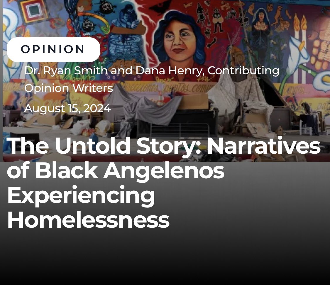 Dr. Ryan J. Smith, CEO of St. Joseph Center, and Dana Henry from the Weingart Foundation address the urgency to shift the narrative around homelessness in LA by centering the lived experiences of Black Angelenos, who are disproportionately impacted. More: alturl.com/fb4it