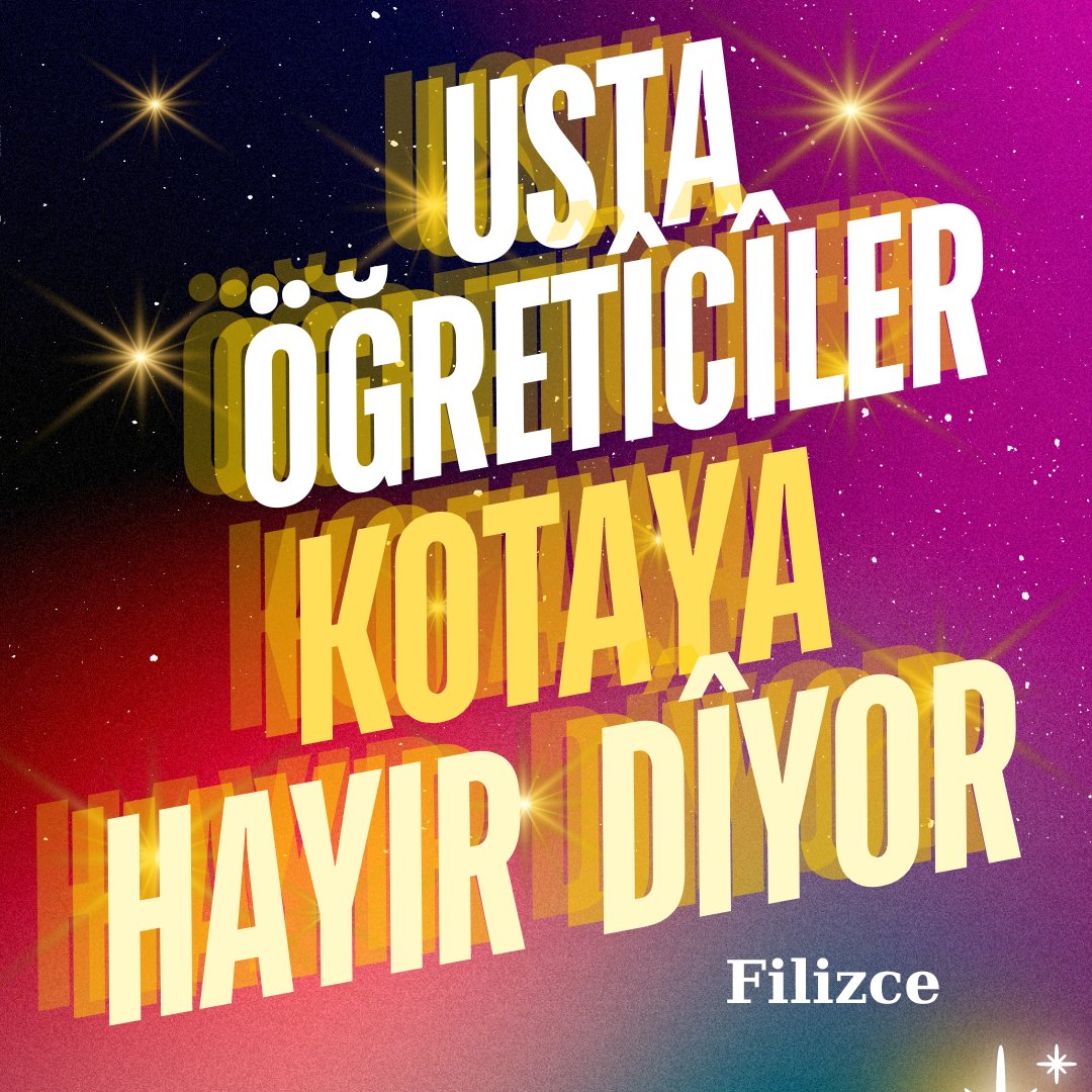 Biz İNSANA TAŞA TOPRAĞA ŞEKİL VERENLERİZ
SABIRLIYIZ HASILI 
SUSMAYIZ
<a href="/RTErdogan/">Recep Tayyip Erdoğan</a> 
<a href="/Yusuf__Tekin/">Yusuf Tekin</a> 
<a href="/herkesicinCHP/">CHP 🇹🇷</a>  duyanlara
#UstaÖğreticiyeKOTAzulmü