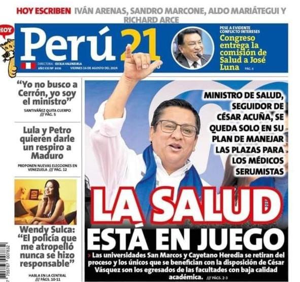 SuperEquis_'s tweet photo. ¿Qué opinan de un ministro que habla como vendedor de telemercado en Canal N? La salud de los peruanos merece más seriedad y menos show. #LaSaludEnJuego #FueraMinistroMinsa 

@exitosape @Minsa_Peru @cvasquezsanchez https://t.co/gxG1QtsWJ2