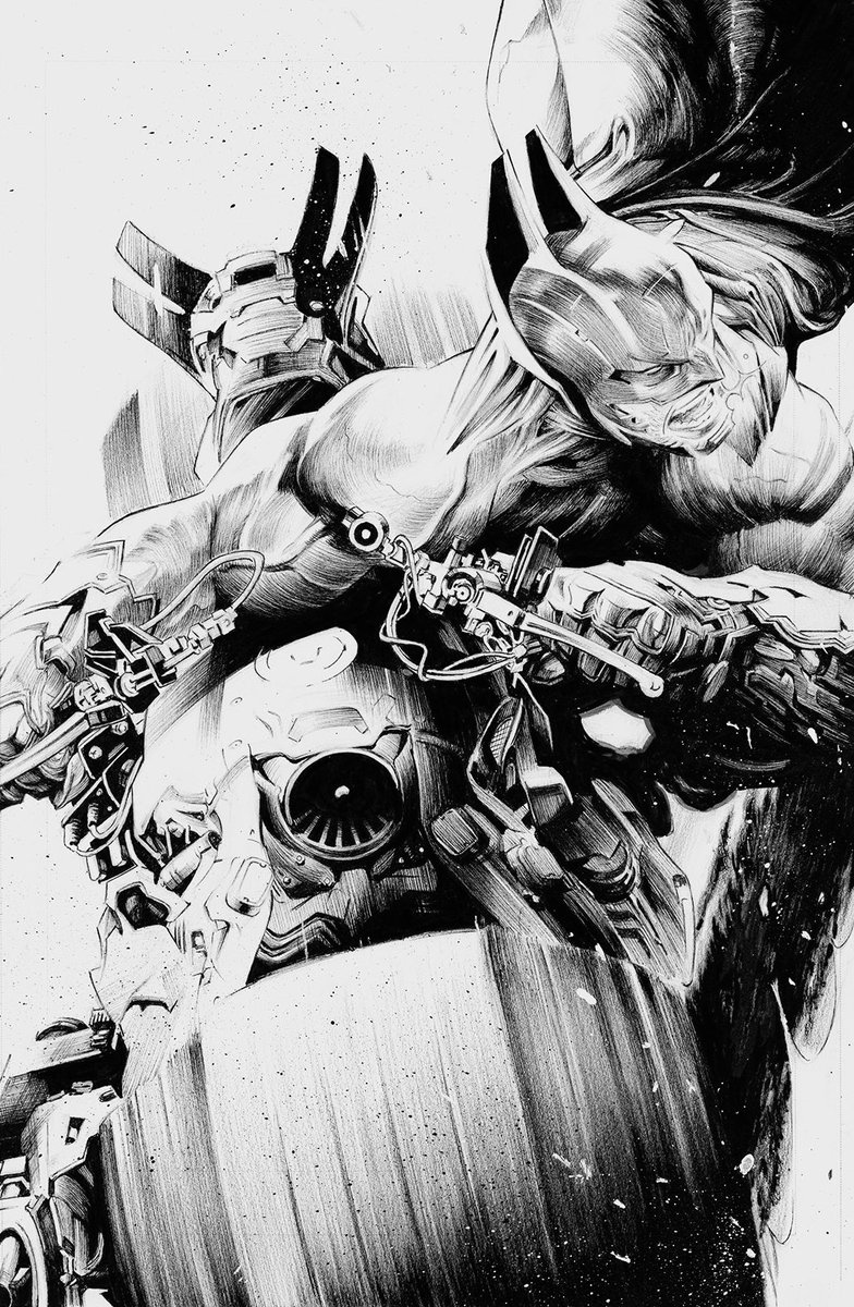 Lozifer's tweet image. BATMAN #156 (inks)!
...I get bored of doing the same thing all the time, so I like to be inspired by other artists and try new things. Does that always work? Nope, but what the heck! Micron fineliner #Batman #156 #TheDarkKnight #BatPod #DCcomics #AlexanderLozano