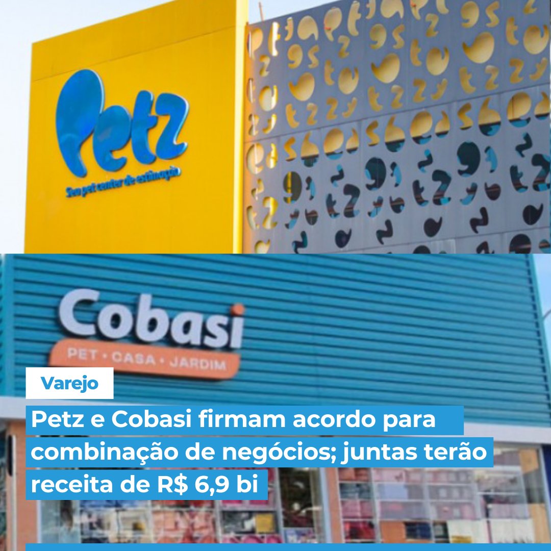 A Petz anunciou um Acordo de Associação com a Cobasi para a fusão de seus negócios, visando aprimorar a experiência do cliente e integrar as práticas das duas empresas. 

Acesse mercadoeconsumo.com.br/16/08/2024/not…

#mercadoeconsumo #notícia #petz #cobasi #fusão