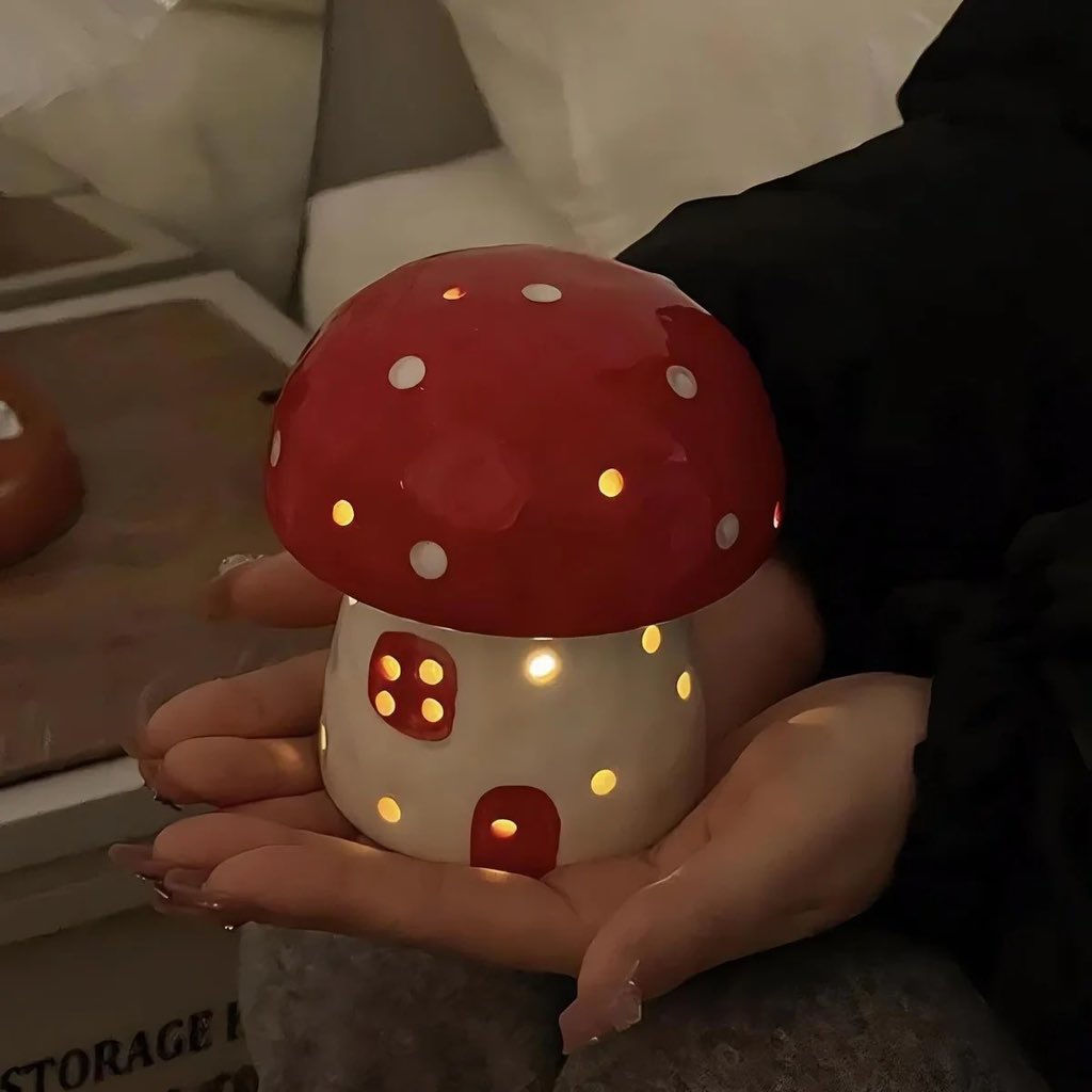 300moods's tweet photo. tiny fairy mushroom lamp 🍄 https://t.co/TAJLBCLMIG