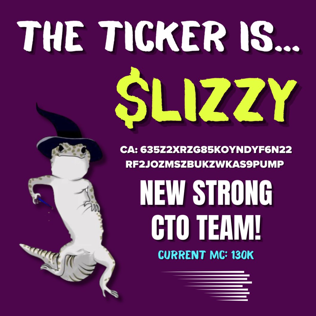 I hear the new CTO Team have ran up a couple tokens to the sky lately. Based team, nice Lizard. What more do you want? 👀🚀

dexscreener.com/solana/635Z2XR…