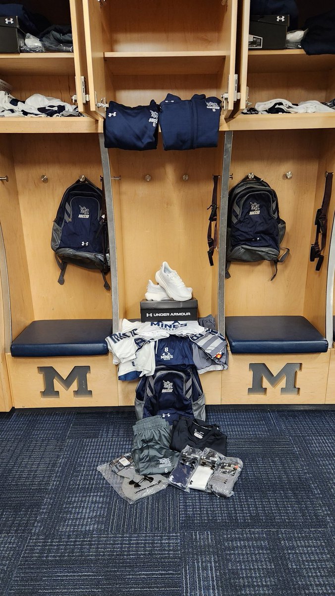 As camp gets underway, here's a look at just some of the gear and apparel our players will be wearing to training, traveling and more thanks to the one and only @mines_eq!

#HelluvaEngineer⚒️